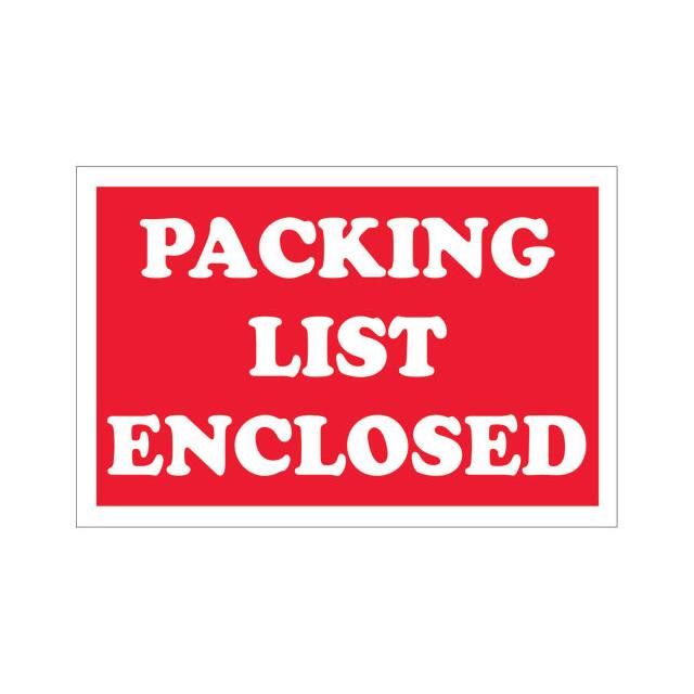DL1207 2"X3" PKING LIST ENCLOSED LABELS