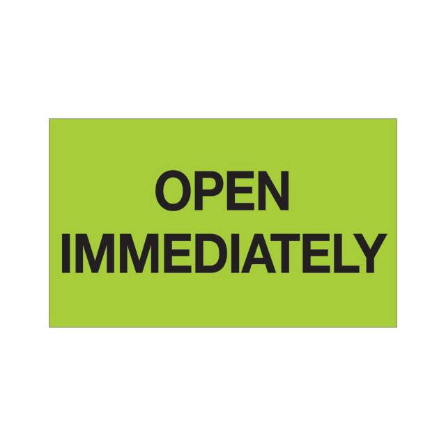 DL2744 3X5" OPEN IMMEDIATELY LABELS, 50