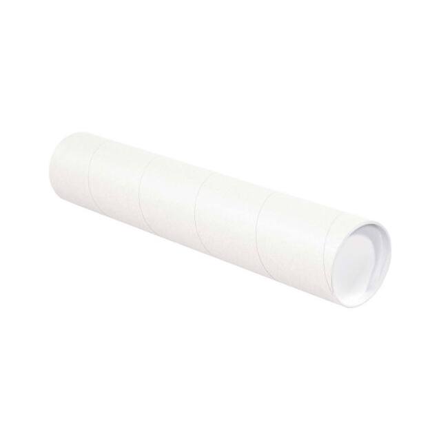 P4012W MAILING TUBE W/CAP, 12"L X 4" DI