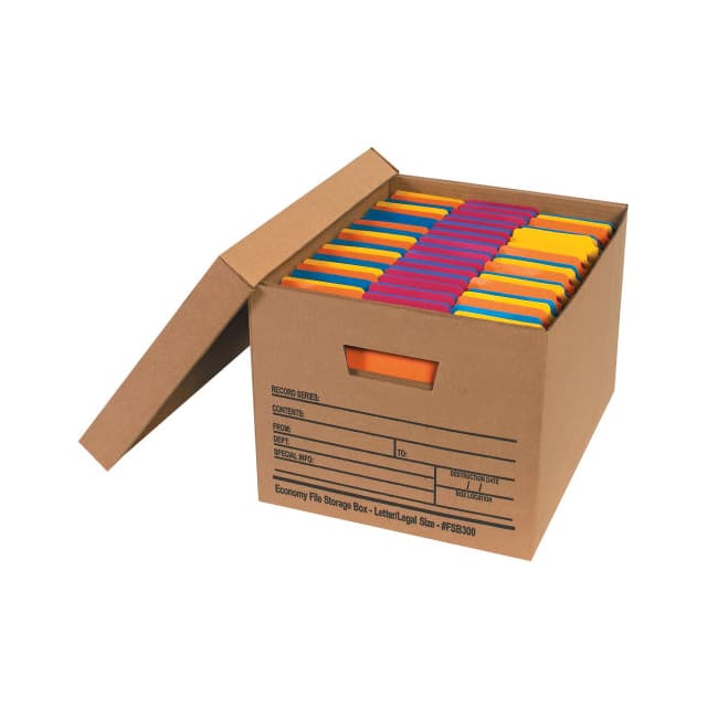 FSB300 ECONOMY FILE STORAGE BOX W/LID,