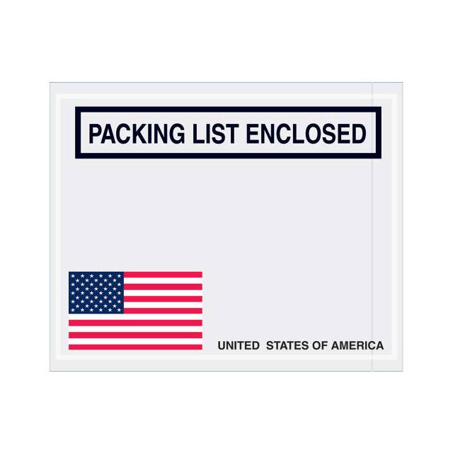 PL465 4-1/2"X5-1/2" USA W/FLAG RIBBON