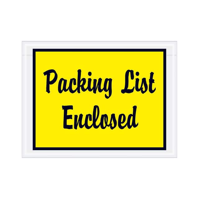 PL486 FULL FACE ENVELOPES, "PACKING LI