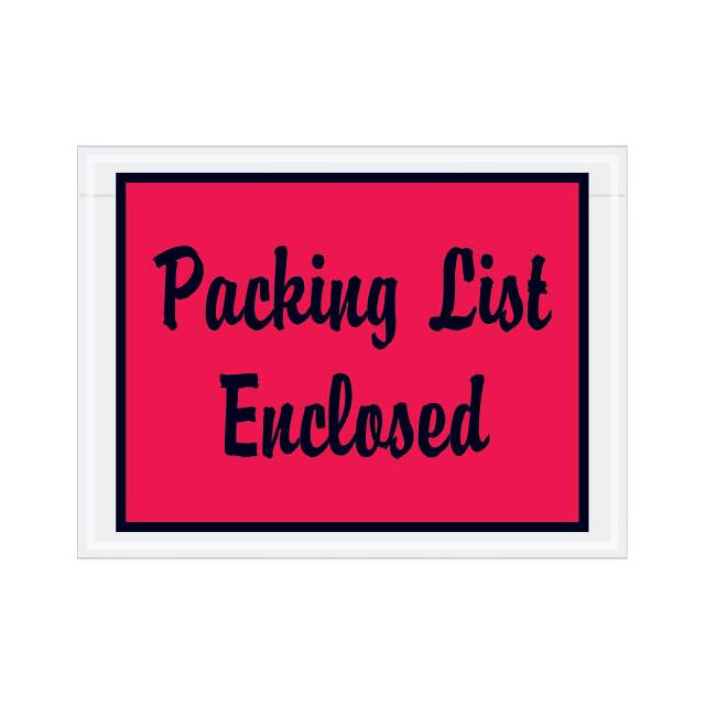 PL487 FULL FACE ENVELOPES, "PACKING LI