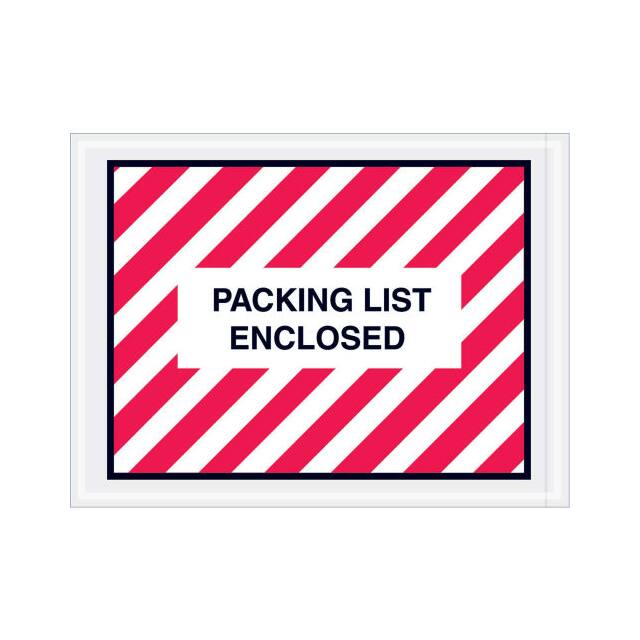PL409 4-1/2"X6" STRIPED PKING LIST ENC