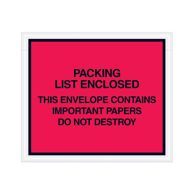 PL412 4-1/2"X6" PKING LIST ENCLOSED, F