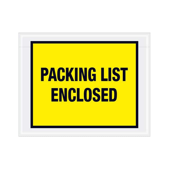PL405 7"X5-1/2" PKING LIST ENCLOSED, F