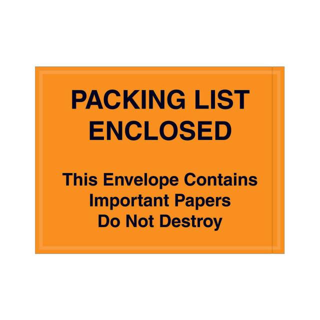 PL410 4-1/2"X6" PKING LIST ENCLOSED, F