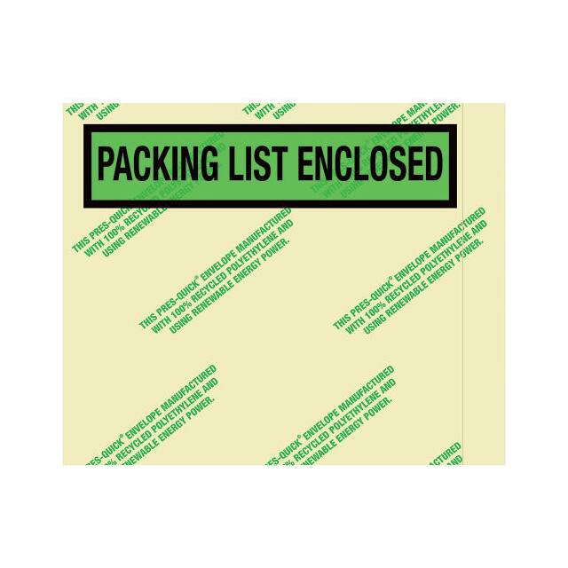 PQGREEN12 PANEL FACE ENVELOPES, "PACKING L