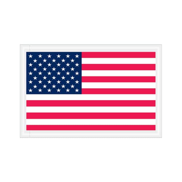 PL424 5-1/4"X8" USA FLAG, FULL FACE, 1
