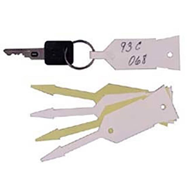 086W JOHN DOW PLASTIC KEY TAGS, WHITE