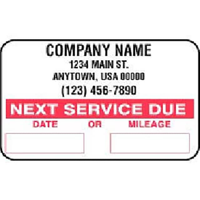 SC-1000 JOHN DOW SERVICE REMINDER STICKE