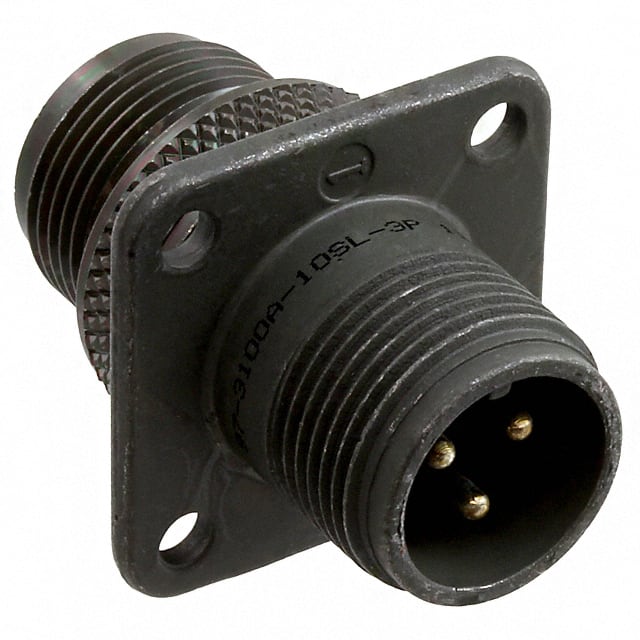 97-3100A-10SL-3P CONN RCPT MALE 3P SILV SLDR CUP