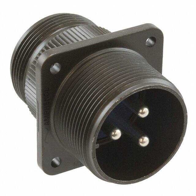 97-3100A-20-19P CONN RCPT MALE 3P SILV SLDR CUP