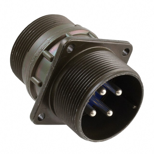 97-3100A-24-22P CONN RCPT MALE 4P SILV SLDR CUP