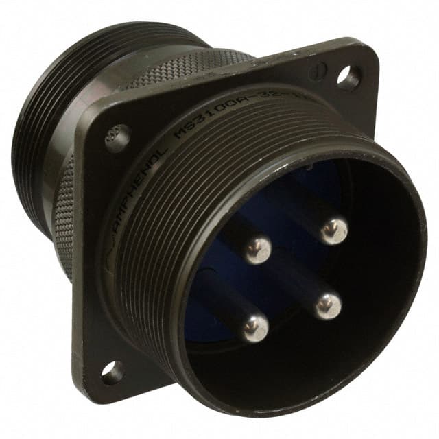 97-3100A-32-17P CONN RCPT MALE 4P SILV SLDR CUP