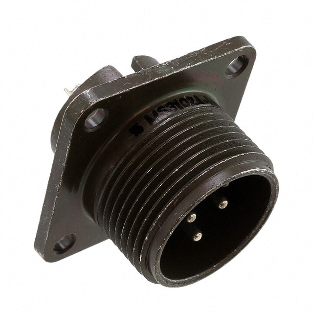 97-3102A-14S-7P CONN RCPT MALE 3P SILV SLDR CUP