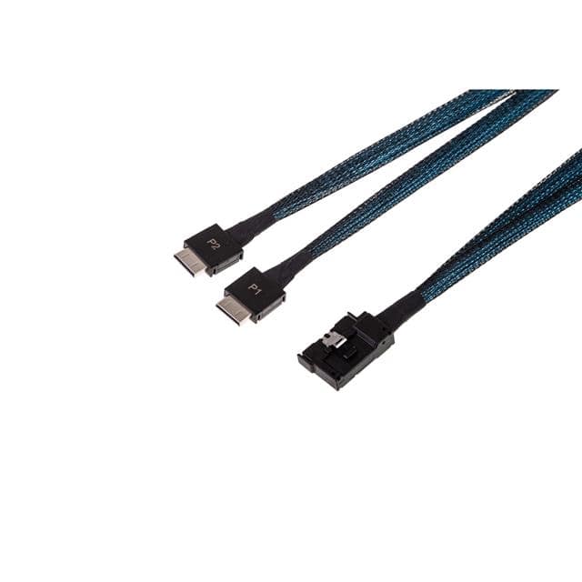 MCIO74-LS-OCUX2-ST-5.0-075 MCIO 8I LEFTEXIT TO 2XOCU4I .75M