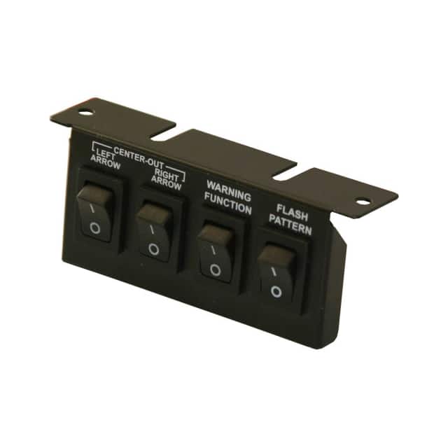 6391204 BLACK 4-SWITCH PANEL 3-ON/OFF 1-