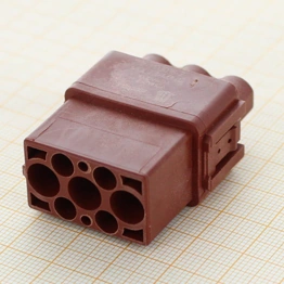 1103018-2 TE Connectivity MDL2.3+4.BU.C female heavy duty connector module with 3+4 positions and crimp termination.