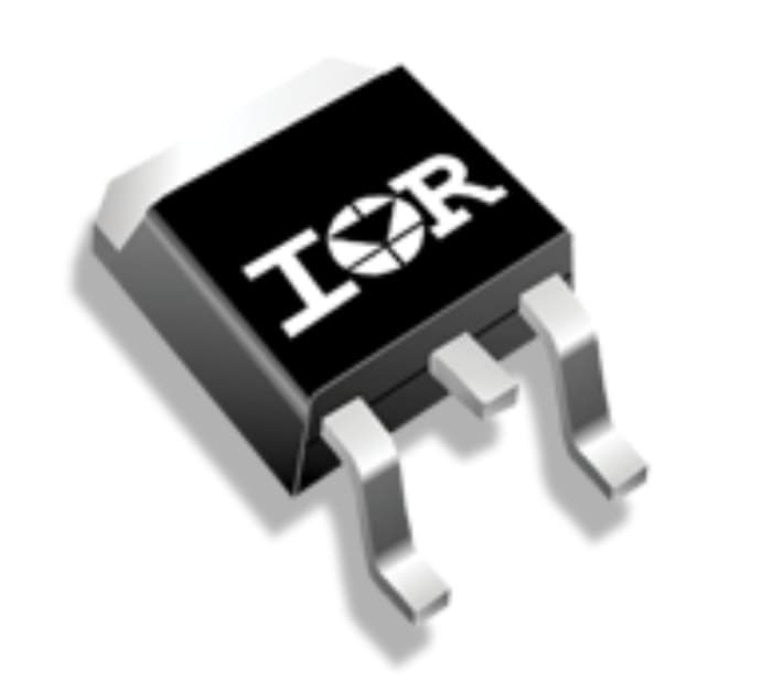 IRFR7446TRPBF N-Channel MOSFET rated for 40V drain-source voltage and 56A continuous drain current (package limited). Offers typical on-resistance of 3.0 mOhm at 10V gate drive.