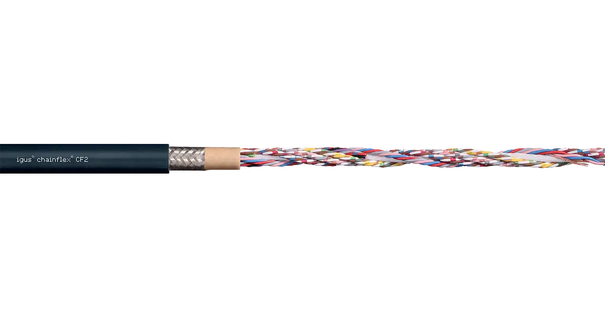 CF2.02.08 The Igus CF2.02.08 is a chainflex® control cable designed for demanding continuous flexing applications. It features a durable PUR jacket and fine-conductor construction.