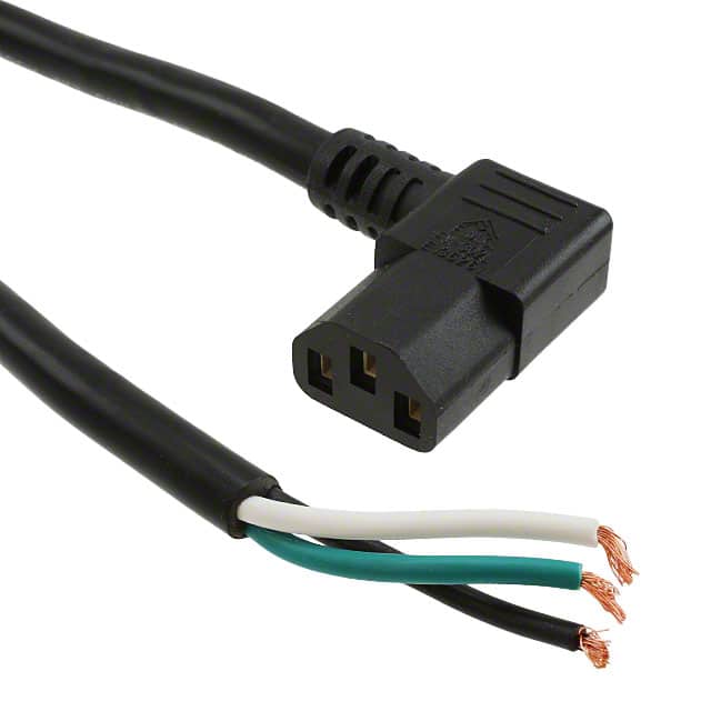 800-1403-2-SJT0-BL-00050 CORD 14AWG IEC320 RA - CBL 1.64'