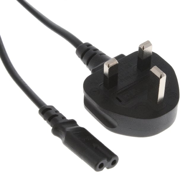 6104112M703A(R) CORD 18AWG BS1363-IEC320/C7 6.56