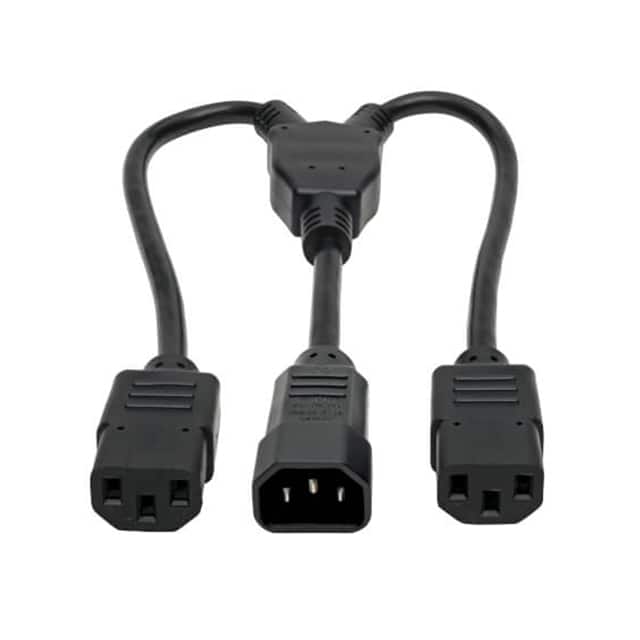 P004-18N-2C13 C14 MALE TO C13 FEMALE SPLITTER,