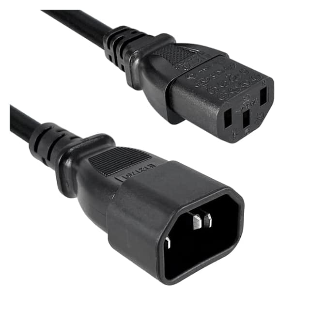 319004-T01 CORD 18AWG IEC320C14 - C13 8.2'