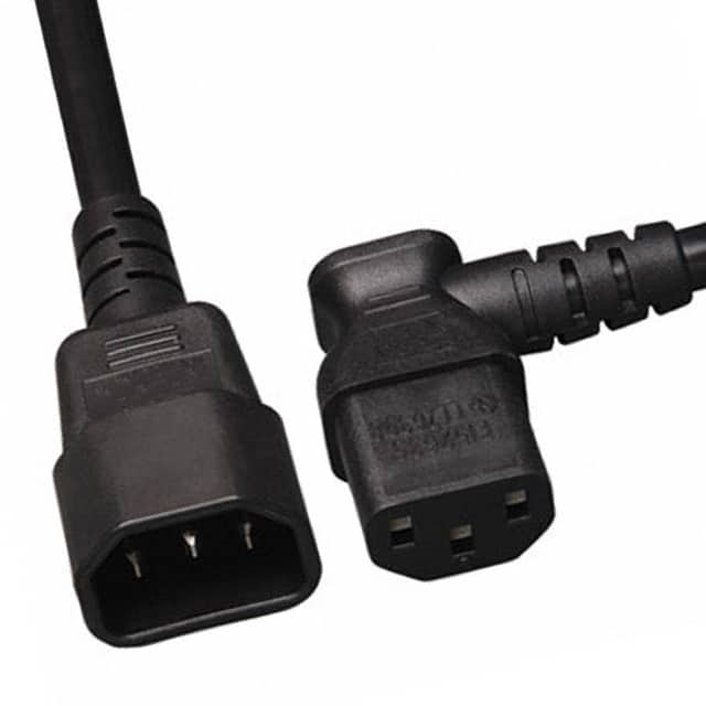 26172-10-01 CORD 16AWG C14 TO C13 RA 1' BLK