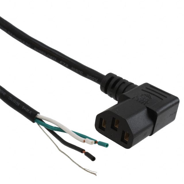 800-1803-2-SVT0-BL-00150 CORD 18AWG IEC320 RA - CBL 4.92'