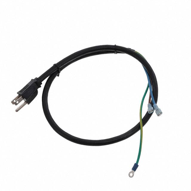 3011863F2DDRR CORD 14AWG NEMA 5-15P-2 QC 3.17'