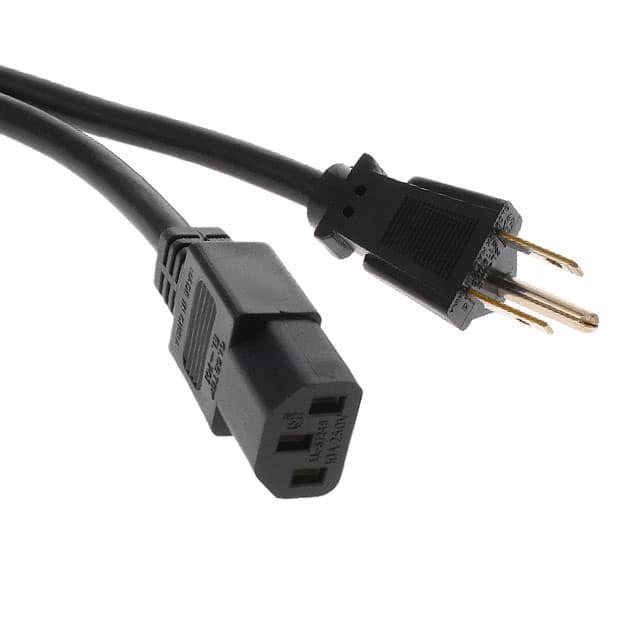 3021889F10701 CORD 18AWG NEMA 5-15P-IEC 9.84'