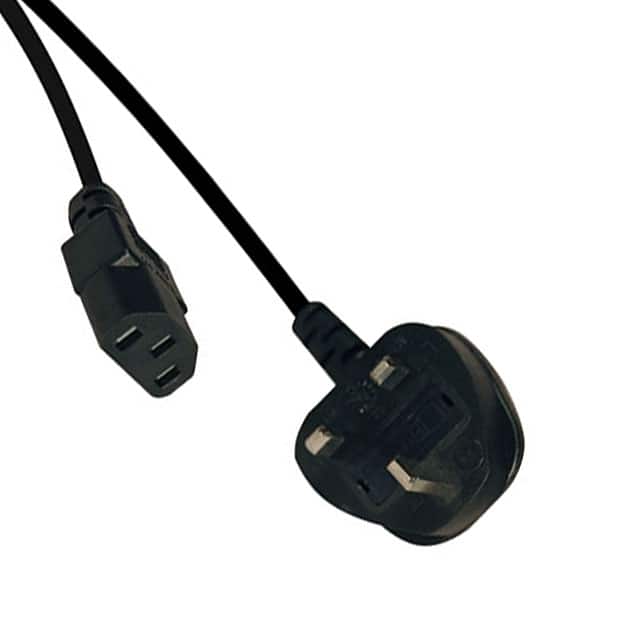 P056-006-10A CORD BS1363A TO IEC 320-C13 6'