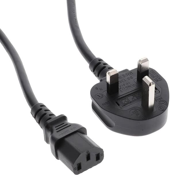 PZ0800100-2M5BK13H(R CORD 17AWG BS1363A-IEC 320 8.2'