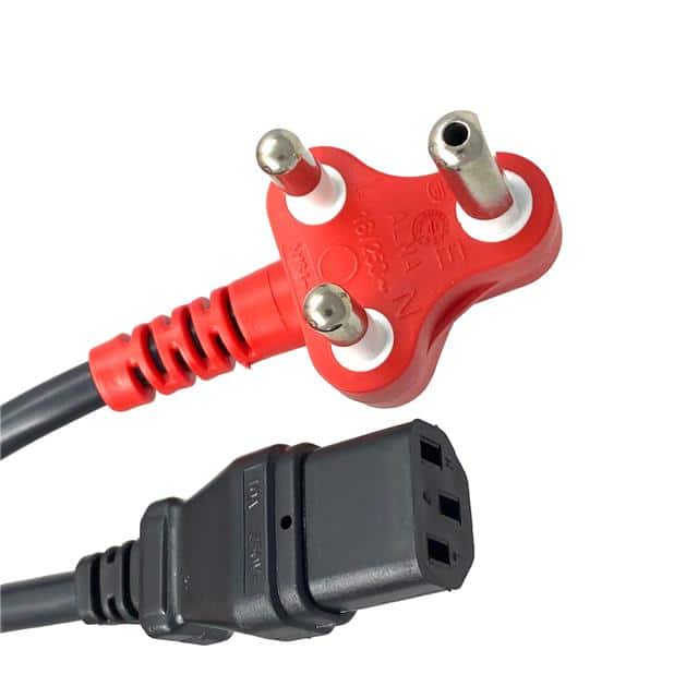 208SA0C4284M0701(R) CORD SANS 164-1 RA-IEC320 13.12'