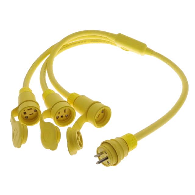1301540046 CORD NEMA 5-15P TO 5-15R 3' YLW