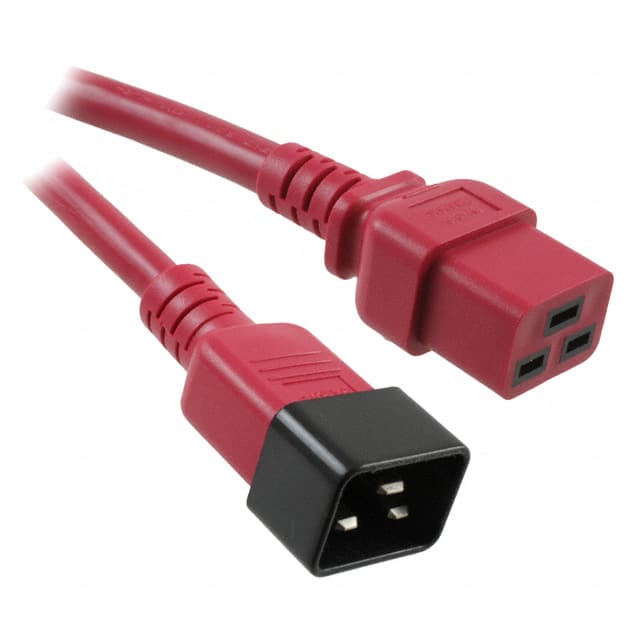 800-12-32D-RE-0003F CORD 12AWG IEC320C20 - 320C19 3'