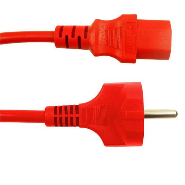 BAC2549 SCHUKO IEC LEAD RED 0.5M