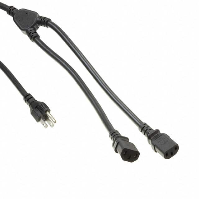 3011043F701X2(R) CORD 14AWG 5-15P - 320-C13 4.33'