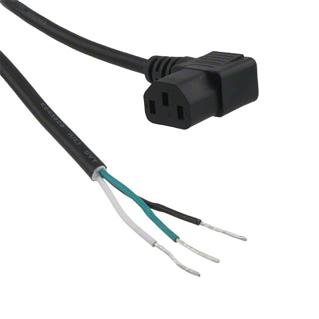 A-PC1504-030021-1 CORD 18AWG IEC320 RA - CBL 9.84'