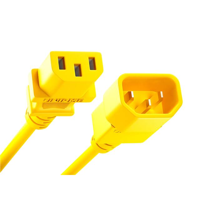 PWRC13C1403FYLW CORD C13 - C14 18AWG YELLOW 3FT