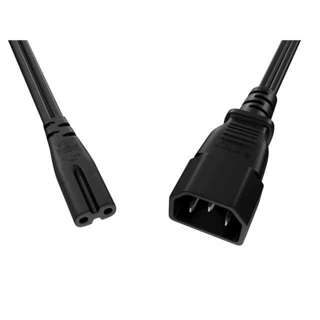 PWCD-C7C14-10A-06F-BLK CORD C7 - C14 18AWG BLACK 6FT