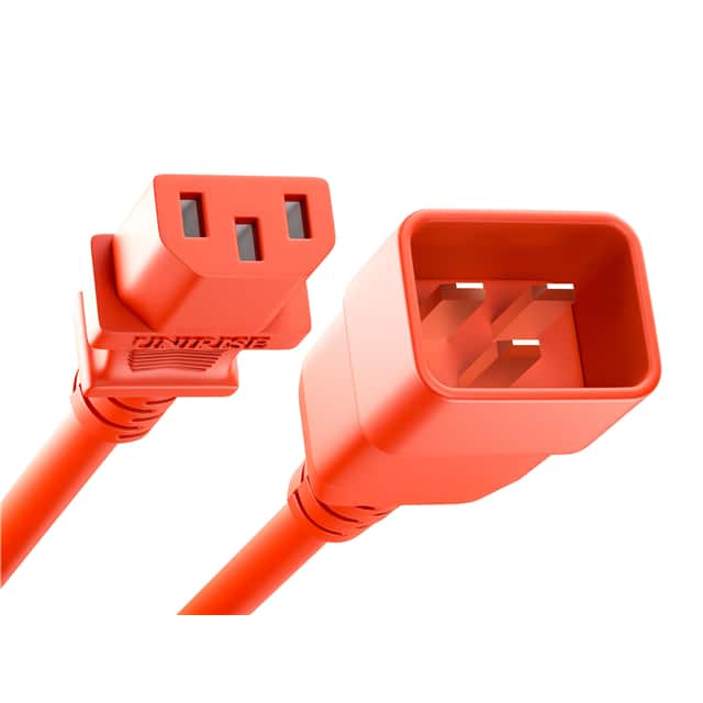 PWCD-C13C20-15A-04F-RED CORD C13 - C20 14AWG RED 4FT
