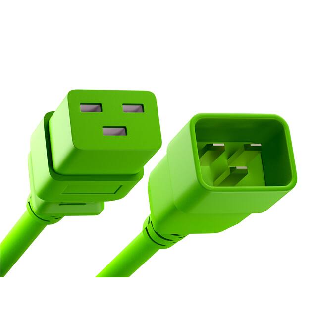 PWCD-C19C20-20A-06F-GRN CORD C19 - C20 12AWG GREEN 6FT