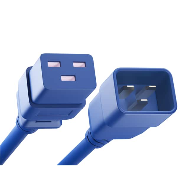 PWCD-C19C20-20A-06F-BLU CORD C19 - C20 12AWG BLUE 6FT