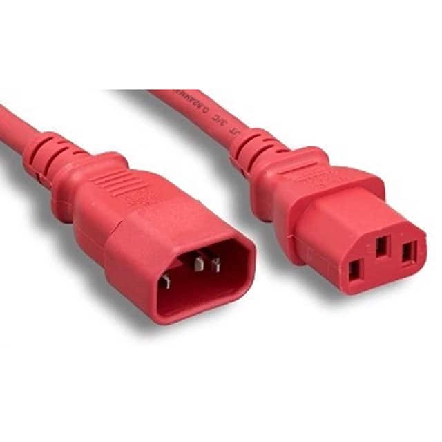 M05-113EULR 6' CORD C-13 TO C14, 18AWG, RED