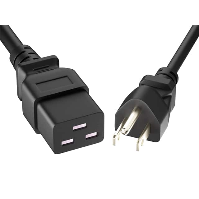 PWCD-515PC19-15A-06F-BLK CORD 5/15P - C19 14AWG BLACK 6FT