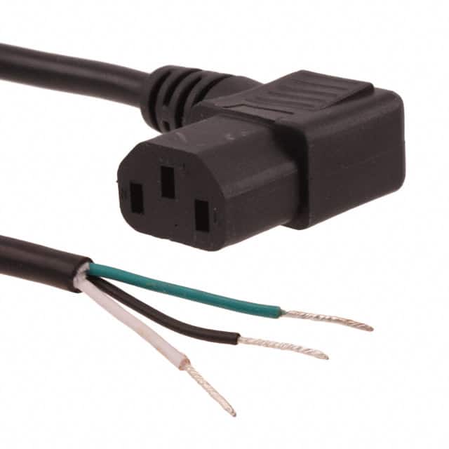 800-1803-2-SJT0-BL-00200 CORD 18AWG IEC320 RA - CBL 6.56'