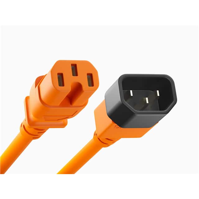 PWCD-C14C15-15A-08F-ORG CORD C14 - C15 14AWG ORANGE 8FT